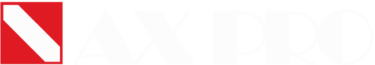logo AX PRO białe